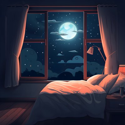 Escena de una gran ventana en un dormitorio de la planta baja 3 de Kurt Heppke