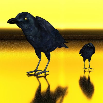 Textura con cuervos de Kurt Heppke