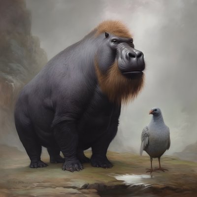 Capibara mezclado con un gorila de espalda plateada 4 de Kurt Heppke