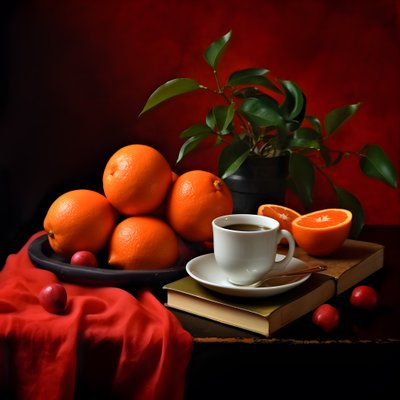 Café libro rojo cítrico 2 de Kurt Heppke
