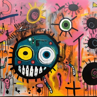 una estridente pintura acrílica 1 de Kurt Heppke