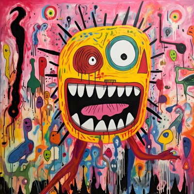 una estridente pintura acrílica 4 de Kurt Heppke