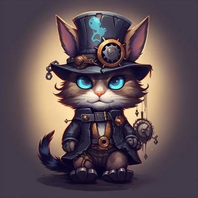 lindo gato antropomorfo 1 de Kurt Heppke
