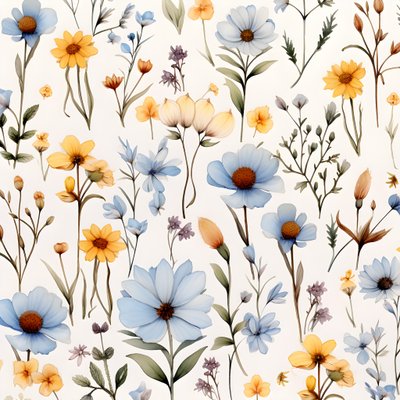 aquarell boho floral flores silvestres 2 de Kurt Heppke
