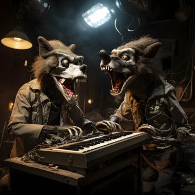 animatronics de animales espeluznantes, peludos y rotos que interpretan música en un escenario 1 de Kurt Heppke