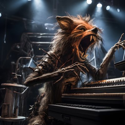animatronics de animales espeluznantes, peludos y rotos que interpretan música en un escenario 2 de Kurt Heppke