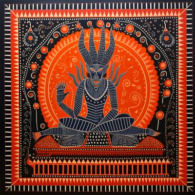el diablo lucifer se reclina en un palacio diabolico 1 de Kurt Heppke