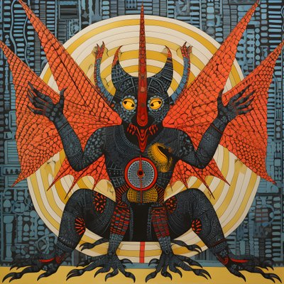 el diablo lucifer se reclina en un palacio diabolico 3 de Kurt Heppke