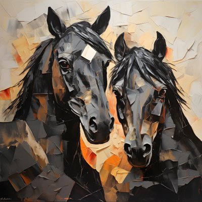 caballos oscuros 1 de Kurt Heppke