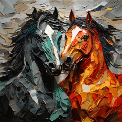 caballos oscuros 3 de Kurt Heppke