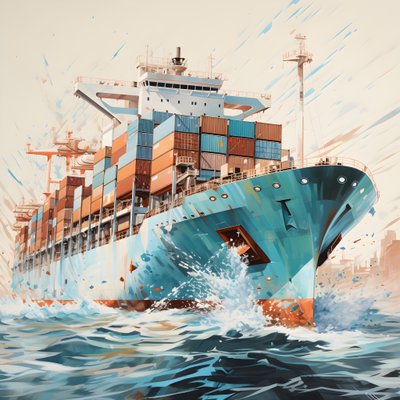 un gran barco en el agua 3 de Kurt Heppke