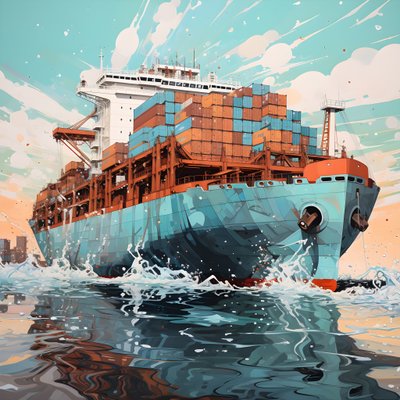 un gran barco en el agua 4 de Kurt Heppke