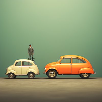 un coche grande y uno pequeño 2 de Kurt Heppke