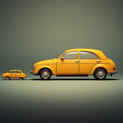un coche grande y uno pequeño 3 de Kurt Heppke