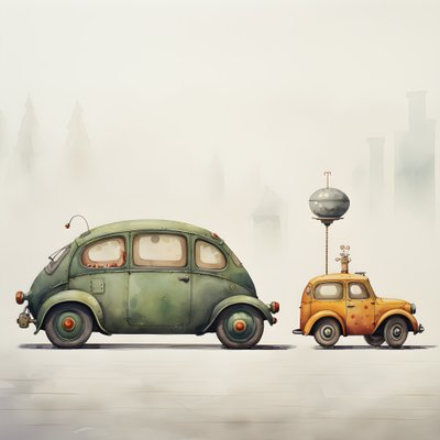 un coche grande y uno pequeño 4 de Kurt Heppke