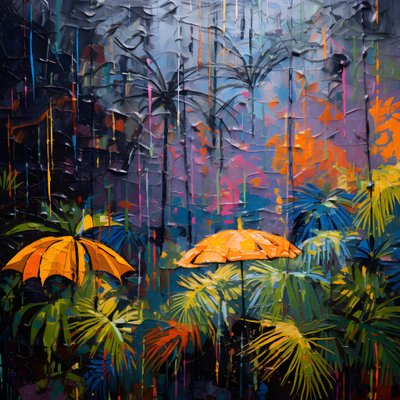una selva lluviosa y colorida 2 de Kurt Heppke