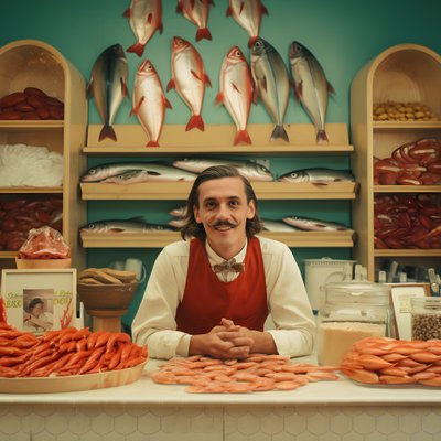 una imagen surrealista de un pescadero polaco de los años 50 4 de Kurt Heppke