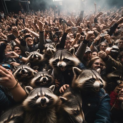 una horda de mapaches en un concierto de rock 2 de Kurt Heppke