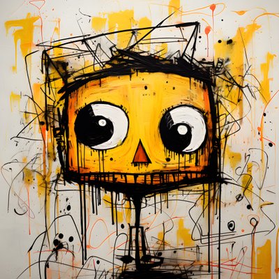 gelbe Cartoonfigur 4 de Kurt Heppke