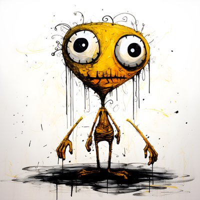 personaje de dibujos animados amarillo 3 de Kurt Heppke