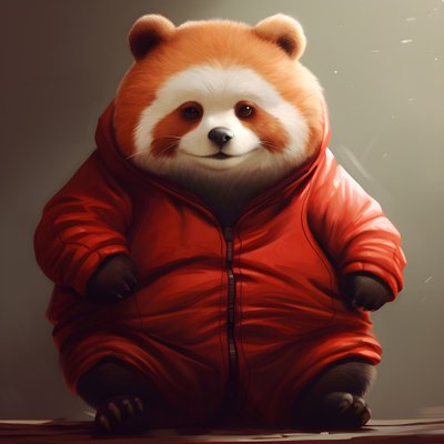 panda rojo niño humano obeso 3 de Kurt Heppke