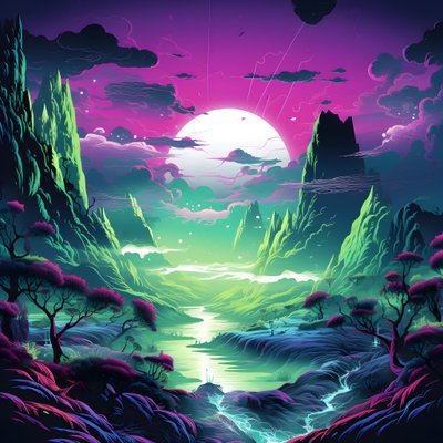 paisaje abstracto surrealista 1 de Kurt Heppke