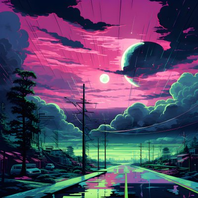 paisaje abstracto surrealista 2 de Kurt Heppke