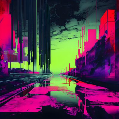 paisaje abstracto surrealista 4 de Kurt Heppke