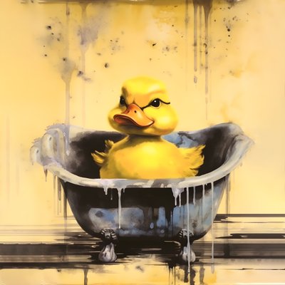 trendiges gummiente werbeplakat - the yellow 1 de Kurt Heppke