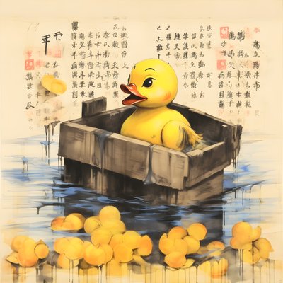 trendiges gummiente werbeplakat - the yellow 4 de Kurt Heppke