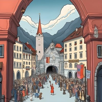 austria, dibujos animados 3 de Kurt Heppke