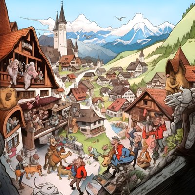 austria, dibujos animados 4 de Kurt Heppke