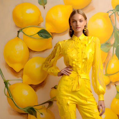 Varios motivos de limones amarillos 4 de Kurt Heppke