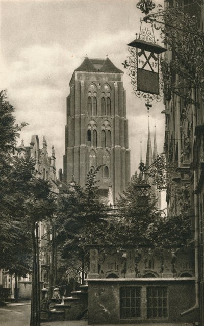 Danzig. Jopengasse - Marienkirche, 1931 de Kurt Hielscher