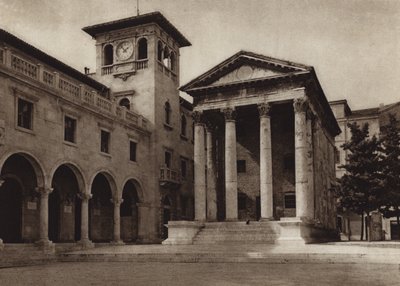 Italia: Polo, Templo Augusteum (foto b/n) de Kurt Hielscher