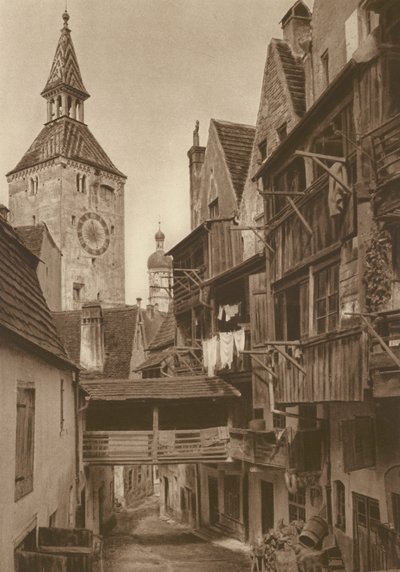 Landsberg am Lech, Der Hexenwinkel; Landsberg en el Lech, El "Hexenwinkel" (foto b/n) de Kurt Hielscher