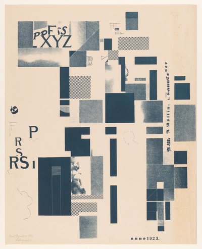 Composición con elementos tipográficos de Kurt Schwitters (signed by artist)