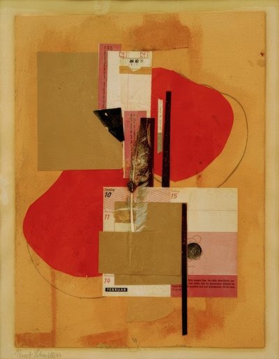 2 manchas rojas de Kurt Schwitters