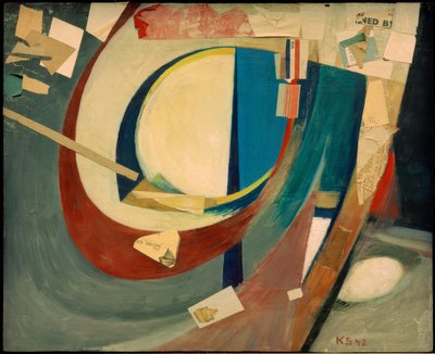 Imagen abstracta Skoyen II de Kurt Schwitters