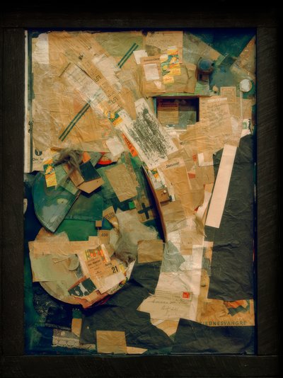 Cuadro con plantas de interior / Cuadro con 2 perros pequeños de Kurt Schwitters