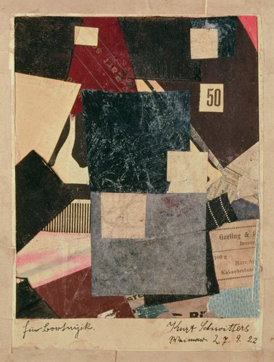 Composición, 1922 de Kurt Schwitters