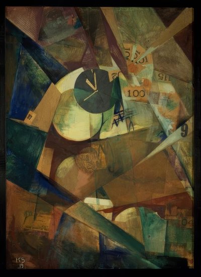 La gran imagen del yo (Merzbild 9 b) de Kurt Schwitters