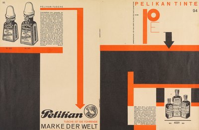 Merz 11 anuncio de tinta Pelican, 1924 de Kurt Schwitters