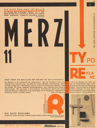 Merz 11. Tiporeklame, 1924 de Kurt Schwitters