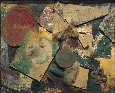 Merz Picture 9A, Cuadro con damero de Kurt Schwitters