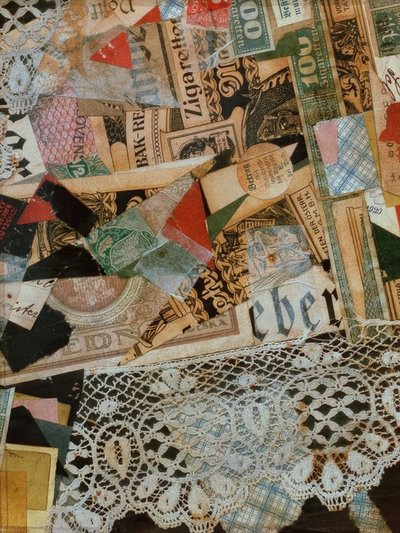 Dibujo Merz 297 Amarillo de Kurt Schwitters