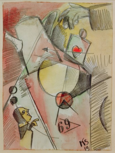 N Acuarela 1. (El corazón va del azúcar al café) de Kurt Schwitters