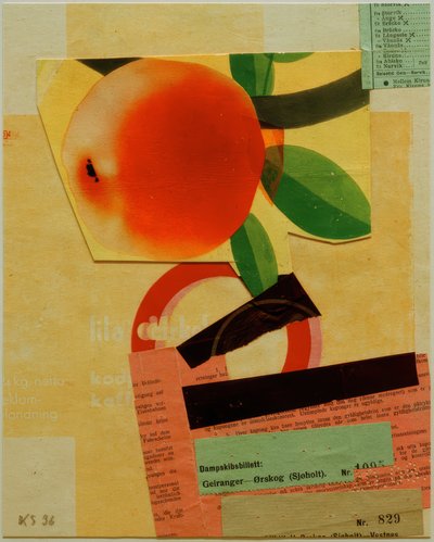 Sin título (Con manzana roja) de Kurt Schwitters