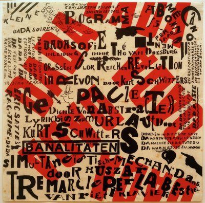 Póster para una pequeña velada Dada de Kurt Schwitters
