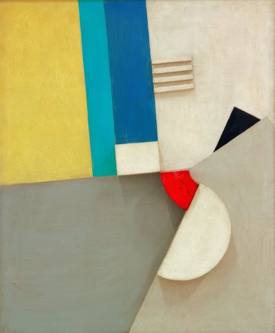 Relieve con segmento rojo de Kurt Schwitters